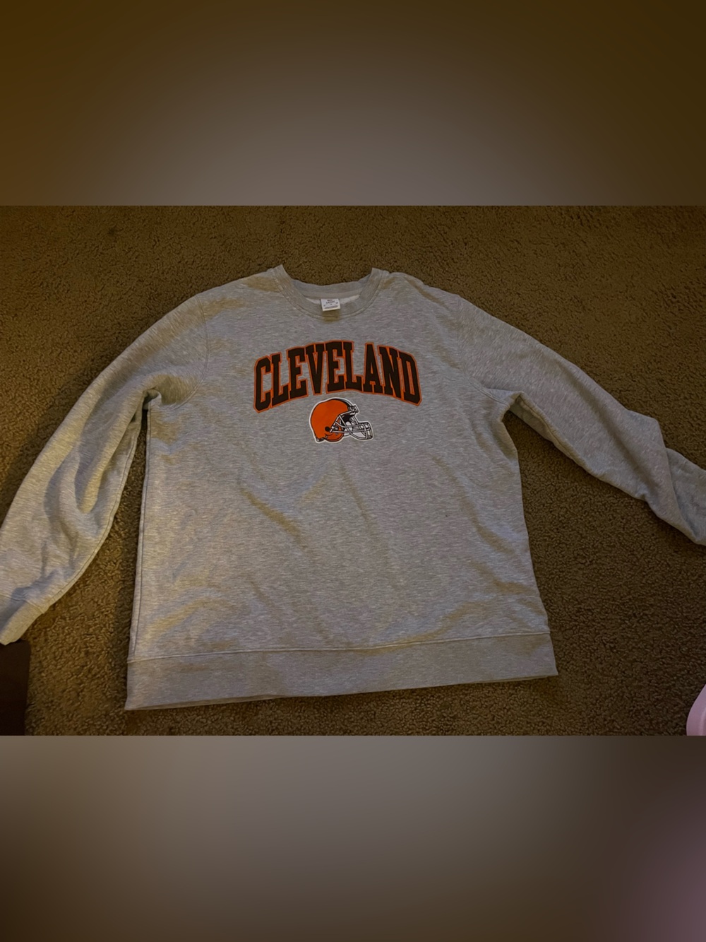 NFL Gray Cleveland Browns Crewneck Sweatshirt